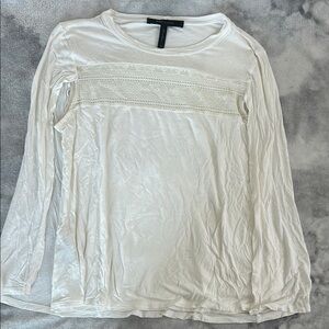 BCBGMaxAzria White Long Sleeve Cape TShirt